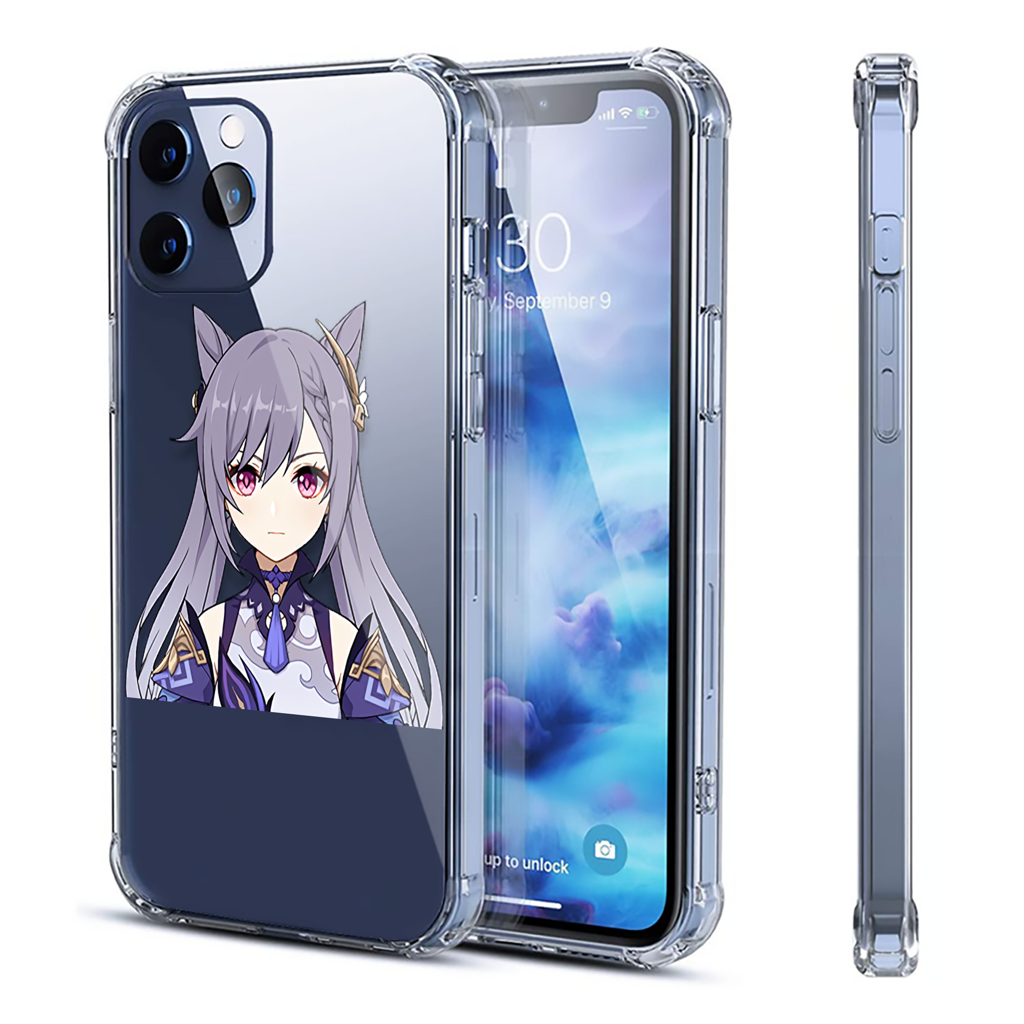 げんし神 刻晴 こくせい genshin Kokusei 【iPhone 12シリーズ対応】透明スマホケース（クリアソフトケース）